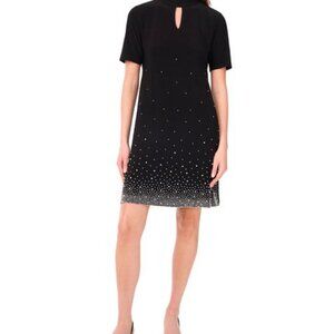 MSK black dress with silver beads